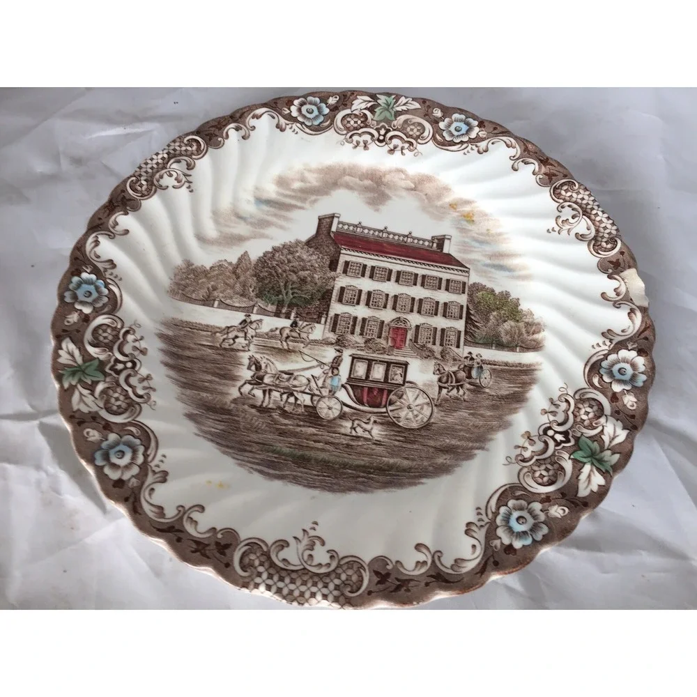 Collectible JOHNSON BROTHERS Heritage Hall 4411 Scenic Plate Made in England